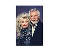 Impression sur toile Affiche Rock Singer Dolly Parton e Kenny Rogers Musica Coolrs Tela decorativa Wall Art Soggiorno Poster Camera da letto 40 * 60cm Senza Cornice