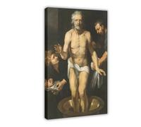Impression sur toile « After Peter Paul Rubens The Death of Sénèque » - Décoration murale décorative pour chambre, bureau - 30 x 45 cm