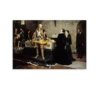 Impression sur toile Albert Edelfelt Duc Charles IX de Suède insultant le cadavre de son ennemi Klaus Fleming - Impression sur toile - Décoration d'intérieur - 24