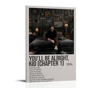 Impression sur toile Alex Warren « You'll Be Alright » - Impression sur toile style rétro - 40 x 60 cm - Style rétro - Cadre