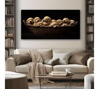 Impression sur Toile Animal Chiot Tableau Decoration Murale Animal de compagnie Golden Retriever sur Châssis en Bois Peinture Contemporaine pour Decoration de Maison Bureau, Idée Cadeau 60x120 cm