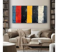 Impression sur Toile Art Abstrait Rayures 60x120 cm Sans Cadre Decoration Murale Moderne Lignes Verticales Peinture Moderne pour Decoration Salon Chambre Cuisine Poster Mural