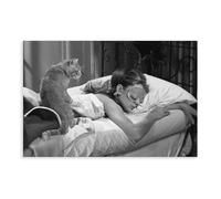Impression sur toile Audrey Hepburn, Breakfast at Tiffany - Décoration pour chambre à coucher, bureau, chambre - Cadeau - 20 x 30 cm