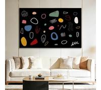 Impression sur Toile avec Cadre Graffiti Abstrait Bohème, Tableau Mural Décoration Chambre Bureau Couloir - Photo sur Toile Design Moderne - Cadeau 40x30 cm