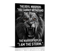 Impression sur toile avec citation de motivation « I Am Storm » - Poèmes inspirants - Impression pour appartement, chambre à coucher, salon - 20 x 30 cm