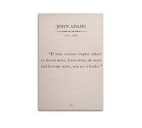 Impression sur toile avec citation John Adams Famous Love - Décoration d'intérieur - Affiches pour chambre - Esthétique - Style sans cadre - 50 x 75 cm