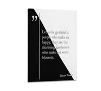 Impression sur toile avec citation « Let Us Be Grateful To The People » de Marcel Proust - Décoration d'intérieur - Affiches pour chambre - 30 x 45 cm