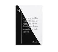 Impression sur toile avec citation « Let Us Be Grateful To The People » de Marcel Proust - Décoration d'intérieur - Poster mural sans cadre - 50 x 75 cm