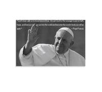 Impression sur toile avec citations du pape François (12) pour salon 20 x 30 cm