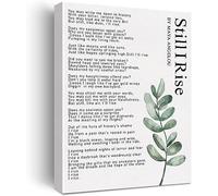 Impression sur toile avec citations inspirantes Still I Rise - Décoration murale