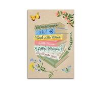 Impression sur toile avec couverture littéraire - Cadeau idéal pour vos amis ou pour votre propre utilisation - Décoration de chambre à coucher, salon - Esthétique - Style sans cadre - 40 x 60 cm