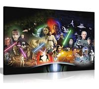 Impression sur toile avec encadrement, Collage du film Star Wars 75 x 50 cm