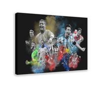 Impression sur toile avec légendes du football, joueurs de football, décoration murale pour salon, chambre à coucher, 20 x 30 cm