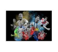 Impression sur toile avec légendes du football, joueurs de football, décoration murale pour salon, chambre à coucher, 30 x 45 cm