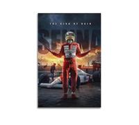 Impression sur toile Ayrton Senna Racer - Décoration murale pour chambre à coucher, salon - 20 x 30 cm