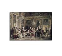 Impression sur toile B Franklin at Louis XVI's Court par Jean Léon Gérôme Décoration murale moderne 60 x 90 cm