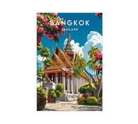 Impression sur toile Bangkok, Thaïlande, Asie du Sud-Est, décoration murale pour salon, chambre à coucher, 30 x 45 cm