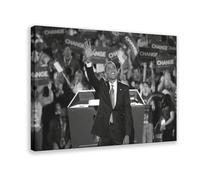 Impression sur toile Barack Obama - Décoration de chambre à coucher, bureau, chambre - Cadeau - 20 x 30 cm