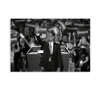 Impression sur toile Barack Obama - Décoration de chambre à coucher, bureau, chambre - Cadeau - 40 x 60 cm