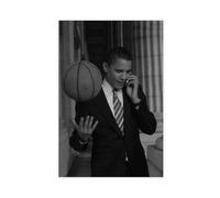 Impression sur toile Barack Obama - Décoration murale pour salon, chambre à coucher - 50 x 75 cm