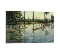 Impression sur toile Bateau sur les Yerres-Gustave Caillebotte 50,8 x 76,2 cm