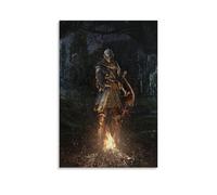 Impression sur toile Bonfire in The Shrine - Art mural esthétique pour bureau, maison, bar - 60 x 90 cm