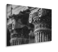 Impression sur toile - Chapitres finement ciselés racontant des histoires en pierre - Format : 60 x 40 cm - Effet : noir et blanc XXL - Impression d'art sur châssis - Décoration de salon