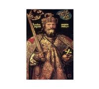Impression sur toile Charlemagne I Or Charles le Grand - 1er empereur romain sacré pour chambre à coucher, bureau, chambre, décoration esthétique, cadeau 50,8 x 76,2 cm (50 x 7,8 cm)