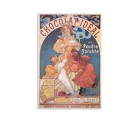 Impression sur toile Chocolat Ideal Alphonse Mucha Chocolate French Art Décoration d'intérieur moderne 60 x 90 cm