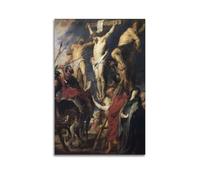 Impression sur toile Christ sur la croix entre les deux voleurs - Décoration murale d'intérieur moderne - 50 x 75 cm