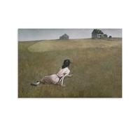 Impression sur toile Christina's World By Wyeth, Andrew Artists Works - Décoration murale pour chambre à coucher et salon - 20 x 30 cm