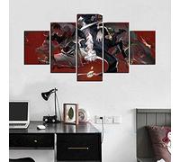 Impression Sur Toile Cinq Tableaux Consécutifs Décoration De Maison Moderne Peinture 5 Panneaux Abstraits Modulaire Poster Avec Cadre L/150cm×80cm Satoru Gojo,Suguru Geto,Toji Fushiguro,Jujutsu Kaisen