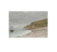 Impression sur toile Claude Monet La Pointe de la Hève, Sainte-Adresse - Décoration murale pour chambre à coucher et salon - 20 x 30 cm