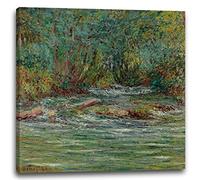 Impression sur toile Claude Monet - La rivière de l'Epte à Giverny, l'été