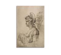 Impression sur toile Cléopâtre Michelangelo Buonarroti - Décoration murale pour salon, chambre à coucher - 20 x 30 cm