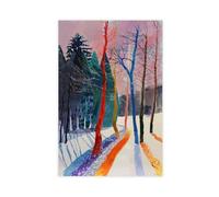 Impression sur toile David Hockney 92 - Décoration murale pour salon, chambre à coucher - 30 x 45 cm