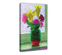 Impression sur toile David Hockney 93 - Décoration murale pour salon, chambre à coucher - 20 x 30 cm