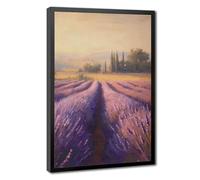 Impression sur toile de champ de lavande toscane, paysage de Provence italienne, décoration murale pour salon, chambre à coucher, 40,6 x 61 cm (L x l)