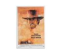 Impression sur toile de Clint Eastwood's White Rider - Impression sur toile - Décoration de chambre - 40 x 60 cm