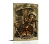Impression sur toile de films et séries télévisées classiques Le Seigneur des Anneaux La Communauté de l'Anneau - Décoration murale - Pour chambre à coucher - 40 x 60 cm - Style cadre