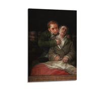 Impression sur toile de Francisco Goya - Autoportrait avec Dr Arrieta - 20,3 x 30,5 cm