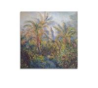 Impression sur toile de jardin à Bordighera, Impression of Morning, 1884 par Claude Monet - Décoration murale moderne - 50 x 50 cm