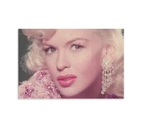 Impression sur toile de Jayne Mansfield représentant un gros plan sur le visage de Jayne Mansfield (30 x 45 cm)