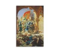 Impression sur toile de Jean Joseph Benjamin Constant L'entrée de Mehmet II dans Constantinople - Décoration murale pour chambre à coucher, salon - 40 x 60 cm