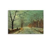 Impression sur toile de John Atkinson Grimshaw célèbre « Île de Wight » - Décoration murale moderne pour chambre à coucher - 20 x 30 cm