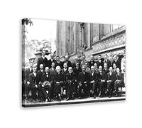 Impression sur toile de la cinquième conférence de Solvay de 1927 - Décoration murale moderne pour chambre à coucher - 60 x 90 cm