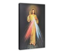 Impression sur toile de la Miséricorde divine Jésus-Christ, décoration murale moderne pour chambre à coucher, 40 x 60 cm