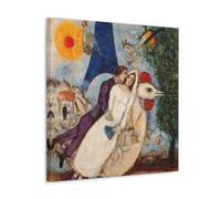 Impression sur toile de Marc Chagall - Impression sur toile - Décoration murale moderne avec cadre - 50 x 50 cm