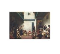 Impression sur toile de mariage juif au Maroc par Eugène_Delacroix - Décoration murale d'intérieur moderne - 50 x 75 cm