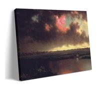 Impression sur toile de Martin Johnson Heade sur la rivière San Sebastian en Floride - Décoration murale avec cadre - 30 x 45 cm
